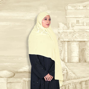 Hiyab Premium de Georgette Sólido con Borde de Terciopelo y Adornos de Diamantes, Pañuelo Islámico Largo, Elegante y Modesto para Mujer - Product Image 5