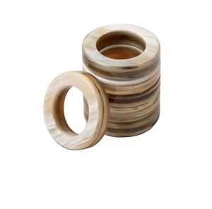 Elegantes servilleteros de cuerno de búfalo antiguos, vajilla de madera personalizada para bodas y comedor, elegante mesa de comedor con acento - Product Image 1