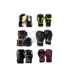 Guantes de boxeo de cuero auténtico de vaca para Muay Thai, MMA, guantes de medio dedo, guantes de boxeo al por mayor - Product Image 2