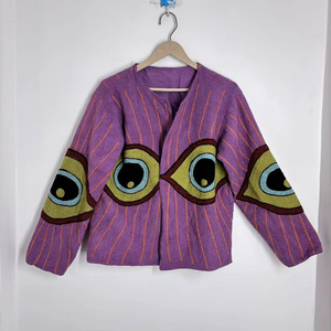 Handmade Suzani Velvet Bomber <b>Jacket</b> Colorful Hand Embroidered <b>Reversible</b> Boho Vintage Ethnic Floral Pattern All Seasons - Product Image 1