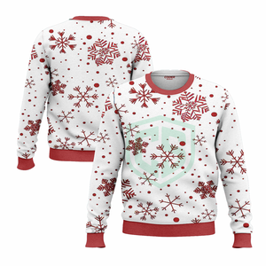OEM 2026 <b>Christmas</b> Eco-Friendly Embroidered Front Crew Neck Streetwear <b>Sweatshirt</b> <b>Women</b> Plus Size Casual Long Sleeve Knitted Hip - Product Image 5