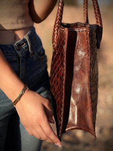 Premium Genuine Leather Fringe Handbag for Women – Vintage Boho Style Shoulder <b>Bag</b> with Tassels & <b>Studded</b> Detail - Product Image 3