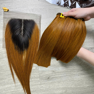 Extensiones de Cabello Humano Virgen Vietnamita de Primera Calidad, Color Degradado, Liso, con Cierre, Super Doble Trama, Envío Rápido - Product Image 1