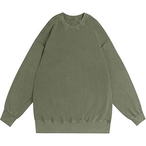 เสื้อสเวตเชิ้ตผู้ชายแบบมีโลโก้สั่งทำพิเศษ ผ้าฟลีซคอตตอน 100% ซักย้อมสีแบบแอซิด ระบายอากาศได้ดี แห้งเร็ว เหมาะสำหรับฤดูหนาว สวมใส่สบาย ขายส่ง - Product Image 1