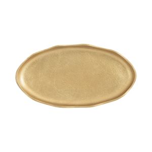 Bandeja de Servir de Metal Dorado de Lujo al por Mayor, Plato para Hotel con Bordes Ondulados Elegantes y Orgánicos, Decoración Moderna para el Hogar - Product Image 5