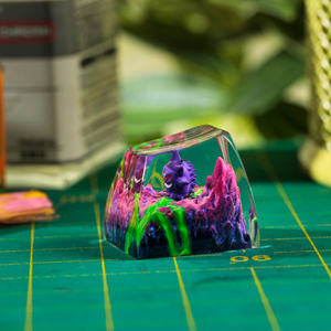 Keycaps Artisanat Forêt Mystique, Keycaps Artisanat Personnalisé, Keycaps Anime Mignons, Keycaps Verts, Ensemble de Keycaps, Keycaps en Bois - Product Image 2