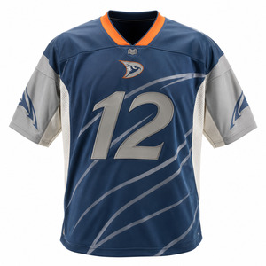เสื้อฟุตบอลอเมริกันชาย DRAVELLE คอวี แขนสั้น ผ้าตาข่าย โพลีเอสเตอร์ 100% ระบายเหงื่อได้ดี หมายเลขทีมแบบกำหนดเอง - Product Image 1