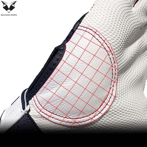 Gants de frappe de baseball en cuir pour gaucher, en tissu extensible, couleurs et marquage personnalisables, avec fermeture auto-agrippante - Product Image 3