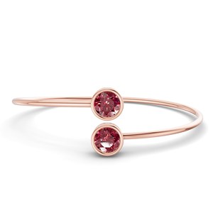 Brazalete Cleo Flexi de Oro Rosa de 14 Quilates con Diamantes de Laboratorio Color Cognac Cereza (1 Ct.) Tw. Joyería Elegante Unisex para Uso Diario, Regalo para Fiestas - Product Image 1