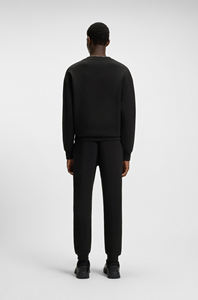 Ensemble survêtement homme noir, sweat-shirt col rond et pantalon de jogging, vêtements de sport décontractés en polaire, tenue de sport hiver deux pièces - Product Image 2