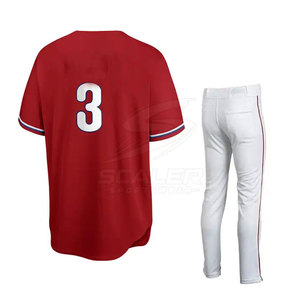 Uniforme de baseball sur mesure pour les sports d'équipe avec maillot et pantalon disponibles dans toutes les couleurs et tailles - Product Image 2