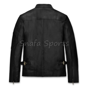 Chaqueta de Cuero de Moda para Mujer, Nueva, Moderna, de Manga Larga, con Cuello Alto y Diseño de Cintura Ajustada - Product Image 2