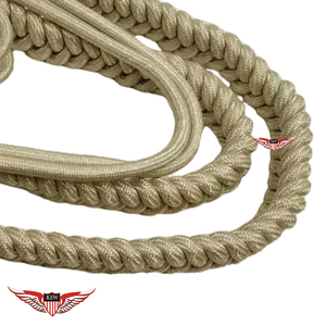 Aiguillette de hombro plateada de Alemania, cordón de hombro alemán, aiguillette trenzada de alambre de oro con punta metálica dorada - Product Image 5