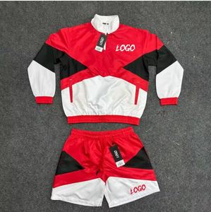 Conjunto Deportivo Unisex de Manga Larga con Bloques de Color Rojo, Negro y Blanco, de Secado Rápido, para Primavera, Corte Regular para Adultos - Product Image 6