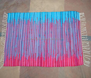 Tapis Chindi en coton Boho écologique Tapis de sol coloré fait à la main Décor de salon abordable - Product Image 5