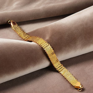 Bracelet multi-brins en laiton plaqué or micro 14K 18K 24K pour hommes, avec fermoir à crochet en S, vente en gros de bijoux de mode - Product Image 5