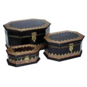 Producto estándar superior hecho a mano de alta calidad cajas decorativas para el hogar Cofre del Tesoro artesanía de madera artículo de regalo caja de madera Venta caliente - Product Image 5