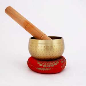 Copper Serving Dish With Metal Rim Filled With Curried Vegetables And Cilantro Garnish - Product Image 3
