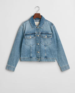 High Demand Mid Blue Unlined Short Length Denim Jacket for Women Regular Fit Comfortable All Seasons Cotton Filled Breathable - Product Image 5