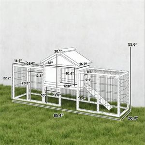 กรงสัตว์เลี้ยงขนาดเล็ก บ้านกระต่ายไม้ บ้านสัตว์เลี้ยงและเฟอร์นิเจอร์ - Product Image 6