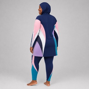 Women's Modest Bikini Set Long Sleeve Swimwear UV Sun Protection Beach <b>Bathing</b> Suit Two Piece Swimsuit Women's Modest Bikini Set - Product Image 2
