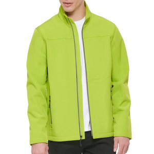 Mens <b>Lime</b> <b>Green</b> Camouflage Fleece <b>Jacket</b> Hooded Stand Collar Zipper Windproof Waterproof Outdoor Winter Wear OEM Custom - Product Image 2