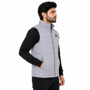 <b>Men</b>’s <b>Lightweight</b> Quilted Puffer Vest Full Zip Stand Collar Casual Outdoor Winter Waistcoat <b>Waterproof</b> OEM <b>men's</b> <b>jackets</b> B2B USA - Product Image 3