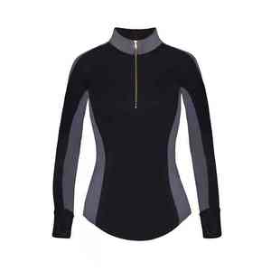 Veste d'équitation noire pour femme 2026 à manches longues pour le saut d'obstacles, pantalon blanc inclus, polyester et coton - Product Image 6