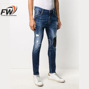 Jean droit mi-long pour homme, coupe décontractée, en denim extensible léger, 100 % coton biologique, collection hiver 2026, service OEM, vente chaude - Product Image 3