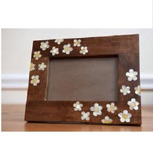 Handcrafted Wooden Photo <b>Frame</b> <b>with</b> Flower Design for Wedding Photography Home Office Decoration UV <b>Printed</b> Picture Wall Hanging - Product Image 3