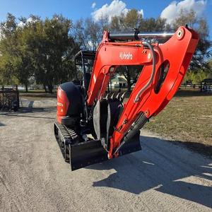 Wholesale <b>cheap</b> supplier of Hot selling Kubota KX057-5 Mini Excavator 1.2 Ton Crawler Digger With Digging <b>Bucket</b> Red Color - Product Image 6