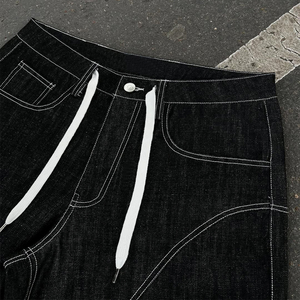 New Custom Denim Shorts High Quality Vintage Breathable <b>Button</b> Short <b>Jean</b> Homme Heavyweight Baggy Raw Men's Shorts Casual - Product Image 5