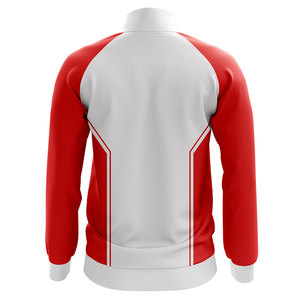 Custom Red And <b>White</b> Track Jacket <b>Zip</b> <b>Up</b> Stand Collar Sports Outerwear Custom Logo Winter Training Coat Sublimation Print Zipper - Product Image 5