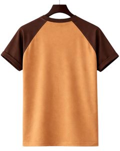 Custom Mens Raglan Jersey Short Sleeve T Shirt Cotton Polyester Crew Neck Casual Contrast Sleeve <b>Baseball</b> <b>Tee</b> OEM Apparel Supply - Product Image 2