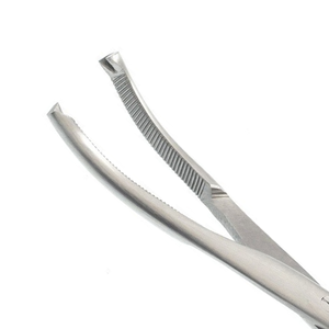 Pinzas Peritoneales Miculicz de 8 Pulgadas Curvas con 1x2 Dientes, Instrumento Quirúrgico Manual para Agarrar Tejidos, Acero Inoxidable Reutilizable - Product Image 4