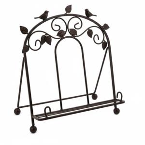 Support de livre décoratif en fer forgé, couleur antique, pour bureau, étagère à livres, support de livre fait main - Product Image 6