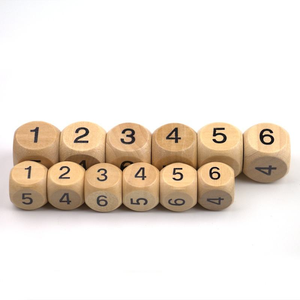 Dados de Madera Personalizables de 16-20 mm con Esquinas Redondeadas para Juegos de Beber y Juegos de Mesa, Personalización Privada Disponible - Product Image 2