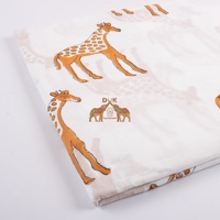 Dernière collection de tissu imprimé animal girafe pour enfants ensemble de literie bébé couette