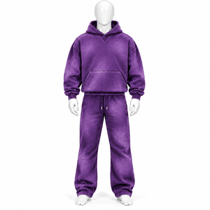 Conjunto Deportivo con Capucha Personalizado de AMSEC INDUSTRY, Color Sólido, Casual, Largo, 100% Algodón, Transpirable, en Venta - Product Image 1