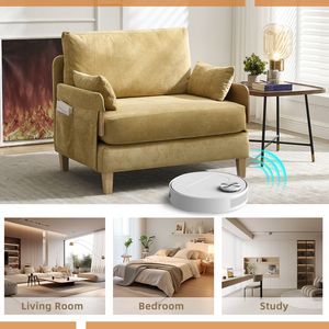 Divano Letto Reclinabile 3-in-1 Convertibile Stile Mid-Century Moderno per Piccoli Spazi con Tre Cuscini - Product Image 4