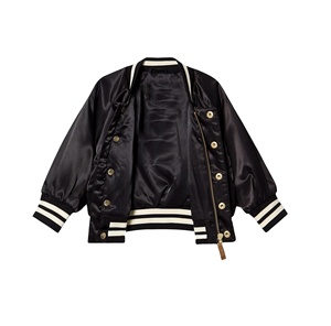 Custom Blank Embroidery High Street Winter Canvas College Varsity <b>Baseball</b> <b>Bomber</b> <b>Jacket</b> Men's Satin Front - Product Image 3