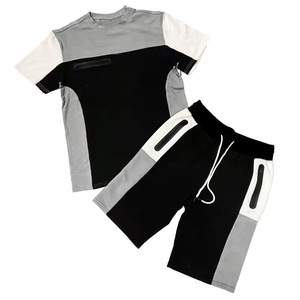 Conjunto de 2 piezas para hombre, estilo urbano, 100% algodón, ligero, ideal para verano, camisa y pantalones cortos, logotipo personalizado. - Product Image 4