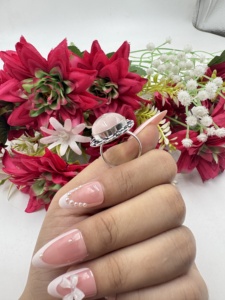 Rose Quartz Teardrop Silver Plated <b>Ring</b> Handmade Pink Gemstone <b>Statement</b> Cocktail <b>Ring</b> for Women Wholesale - Product Image 2
