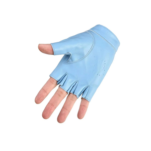 Women's Half-Finger Leather Gloves with Strong Grip for <b>Pole</b> <b>Dancing</b> Performance Wear Half Fingers Included - Product Image 3