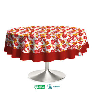 Nappe ronde moderne en coton 100% pur, motif floral tissé, imperméable et anti-taches pour salle à manger/cuisine - Product Image 2