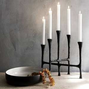 Wholesale <b>Black</b> Powder Coated Aluminum 4 Arm Eco-Friendly <b>Candlestick</b> Holder Home Wedding Christmas Decoration Customizable Size - Product Image 3