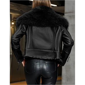 Veste bomber en cuir d'agneau véritable de qualité supérieure pour homme, doublure en fourrure de renard, suède et soie, respirante, personnalisable, hiver - Product Image 2