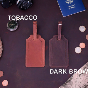 ป้ายแท็กกระเป๋าเดินทางหนังแท้ ป้ายปิดข้อมูลส่วนตัว ป้ายกระเป๋าเดินทางโลโก้สั่งทำ ป้ายกระเป๋าเดินทางหรูหรา สั่งซื้อจำนวนมาก LMP-0286 - Product Image 1