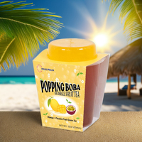 TERIMA PESANAN OEM/PRIVATE LABEL Teh Boba Buah Rasa Passion Fruit & Mangga Siap Minum 350ml+60g Taiwan