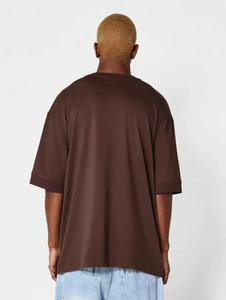 Nouveaux T-shirts pour hommes surdimensionnés à la mode, logo imprimé DTF personnalisé, col rond, manches courtes, taille plus, style hip-hop, écologiques - Product Image 2